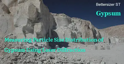 Gypsum particle size measurement by laser diffraction