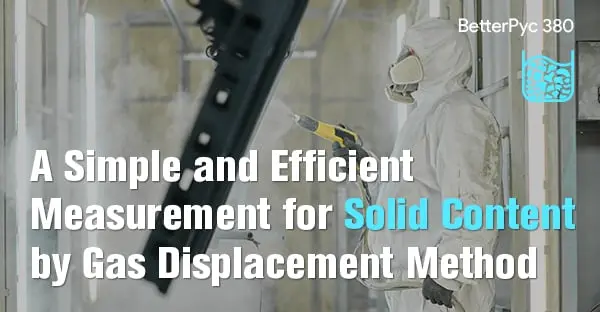 solid content measurement gas displacement method